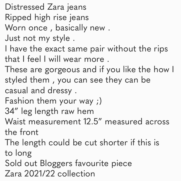 Zara high rise jean. - Picture 6 of 6
